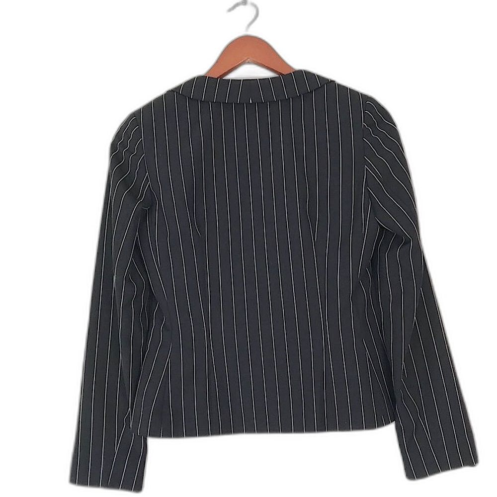 Ralph Lauren Black Label Pinstripe Double-Breasted Wool Jacket Size 6 - Picture 4 of 7